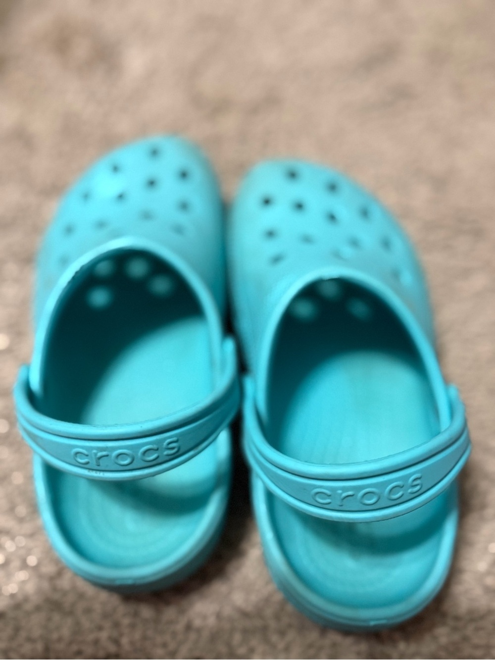 CROCS Kids Classic Clogs in Turquoise Blue